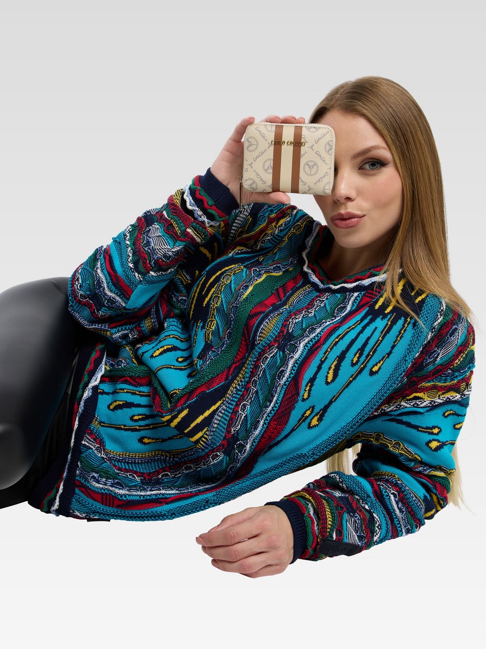 Carlo Colucci Geldbörse Damen gemustert