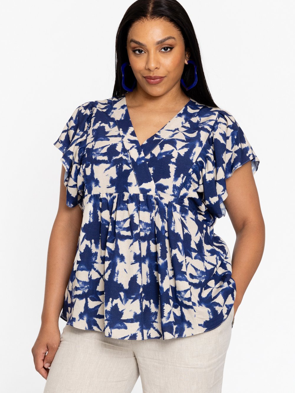 YOEK Tunika Damen Viskose bedruckt