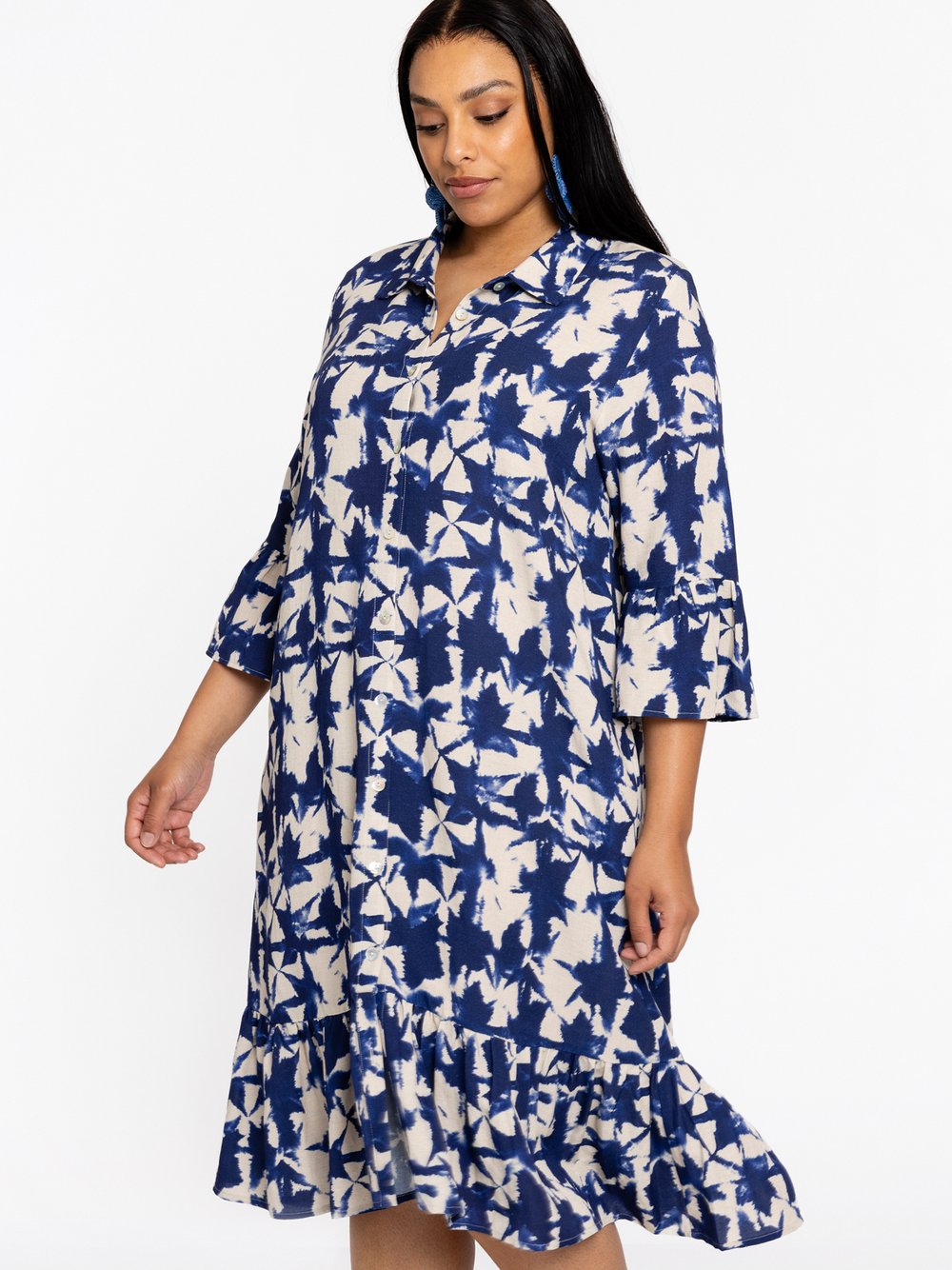 YOEK Kleid Damen Viskose bedruckt