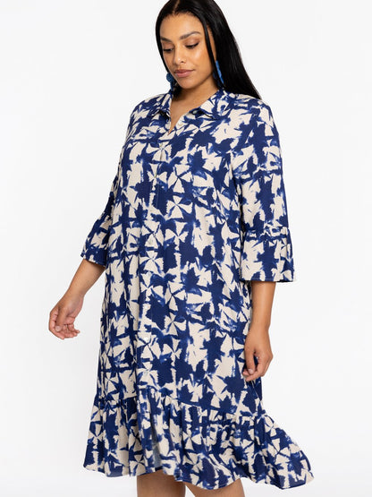 YOEK Kleid Damen Viskose bedruckt