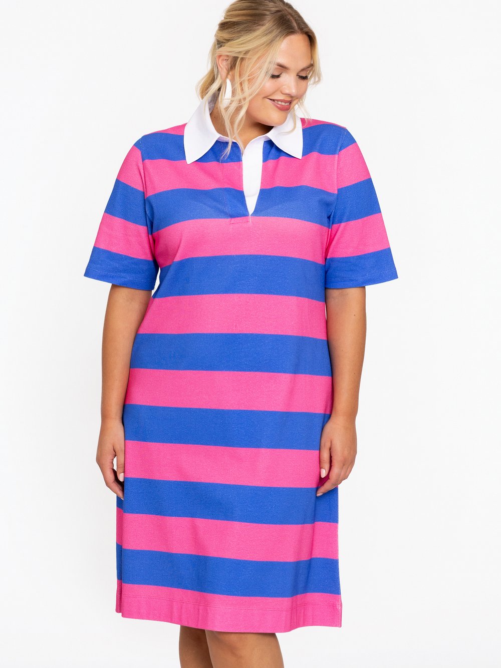 YOEK Kleid Damen Baumwolle gestreift