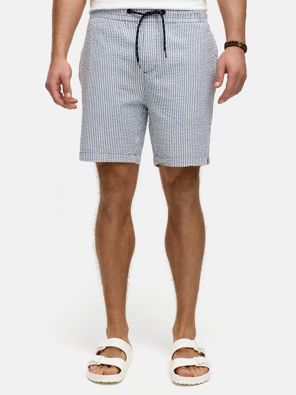 Indicode Shorts Herren Baumwolle gestreift