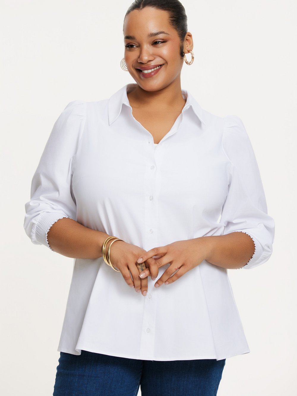 YOEK Bluse Damen Baumwolle