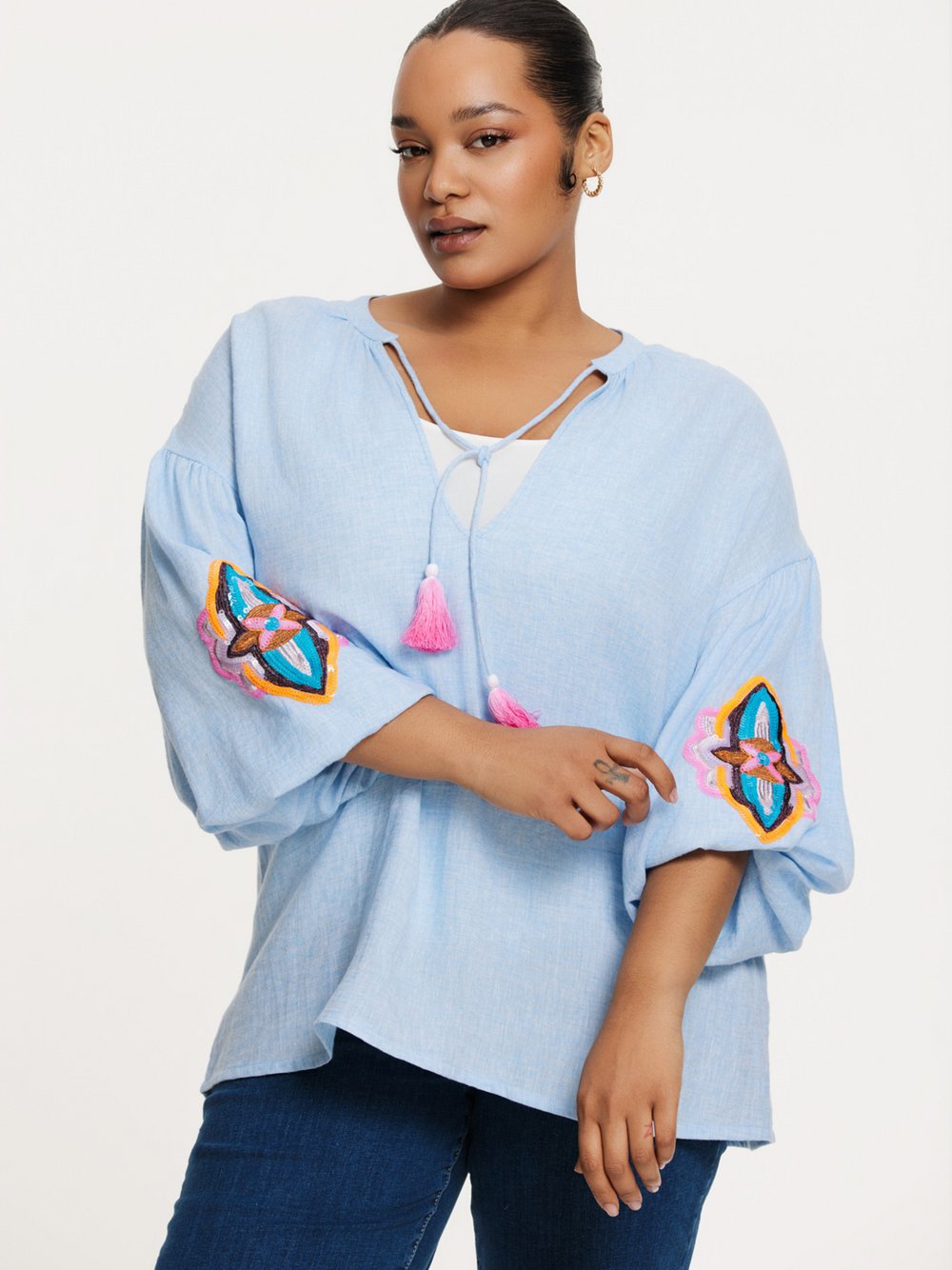 YOEK Tunika Damen Baumwolle bedruckt