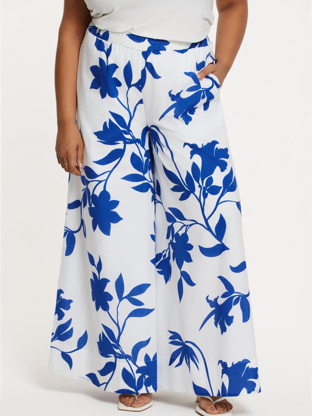 YOEK Hose Damen Baumwolle bedruckt