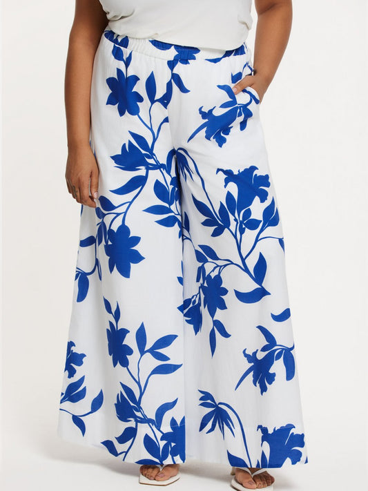 YOEK Hose Damen Baumwolle bedruckt