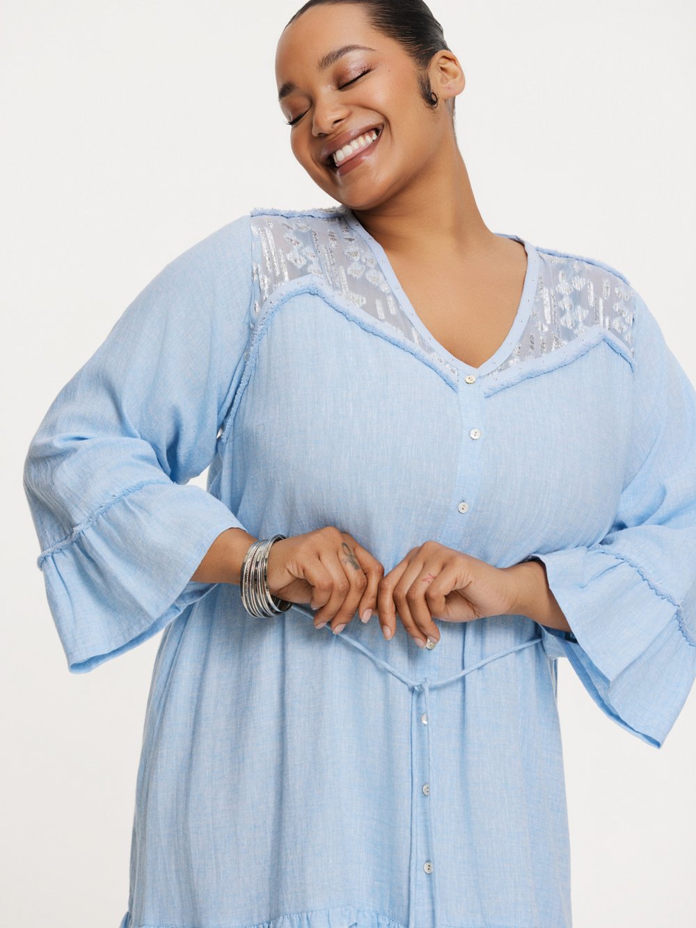 YOEK Kleid Damen Baumwolle bedruckt