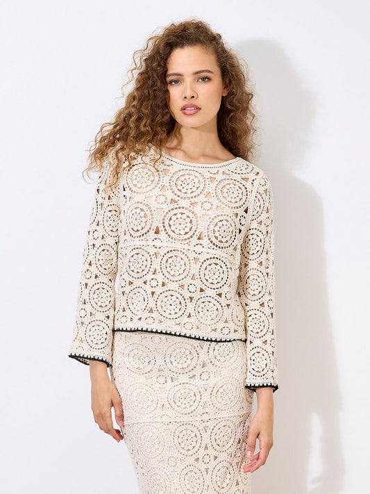 Apricot Pullover Damen Baumwolle bedruckt