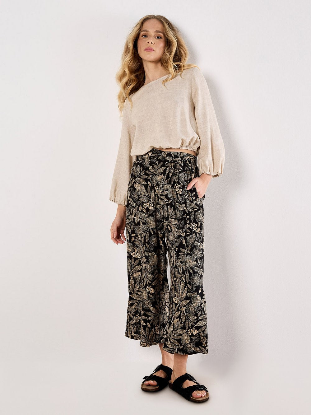 Apricot Hose Damen Viskose gemustert