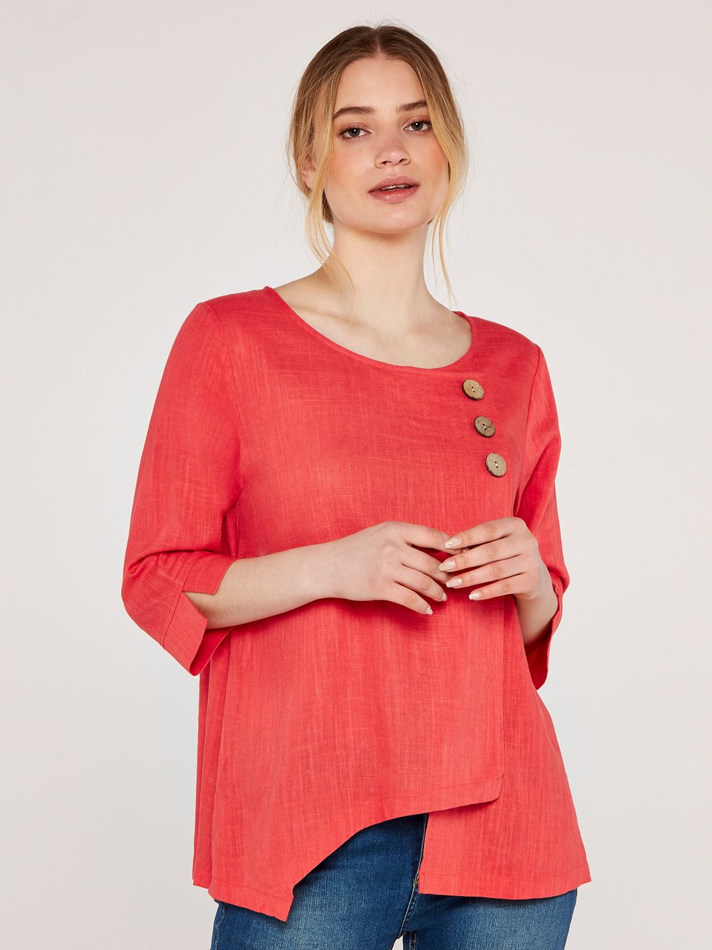 Apricot Bluse Damen Viskose