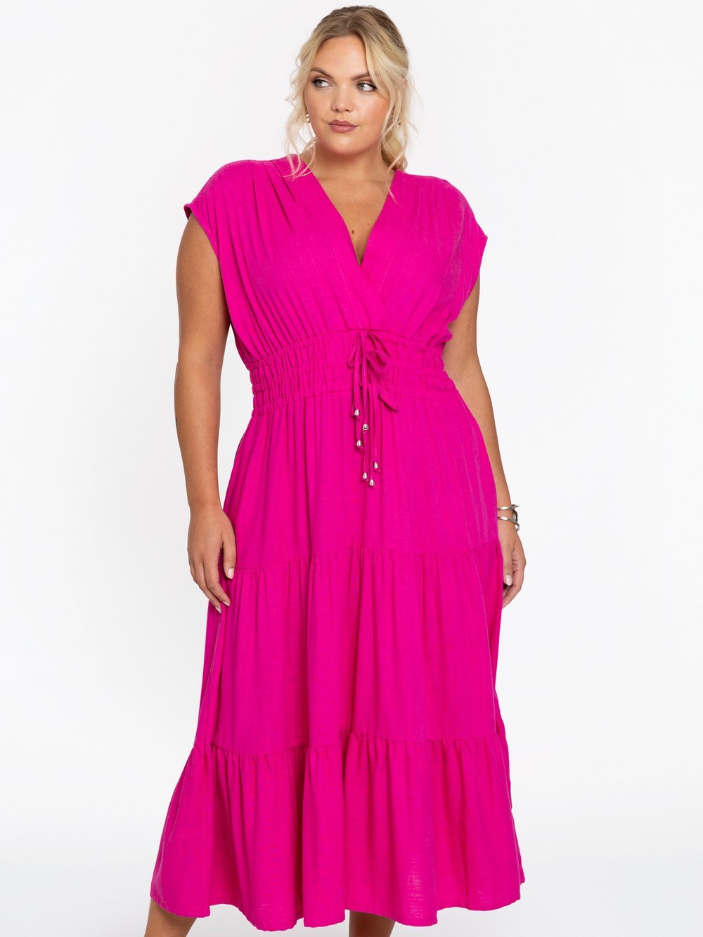 YOEK Kleid Damen Leinen