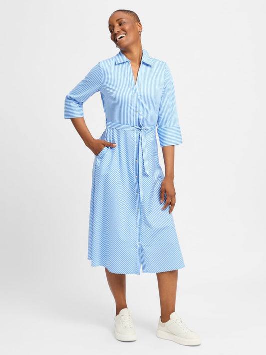 zero Blusenkleid Damen Baumwolle gestreift