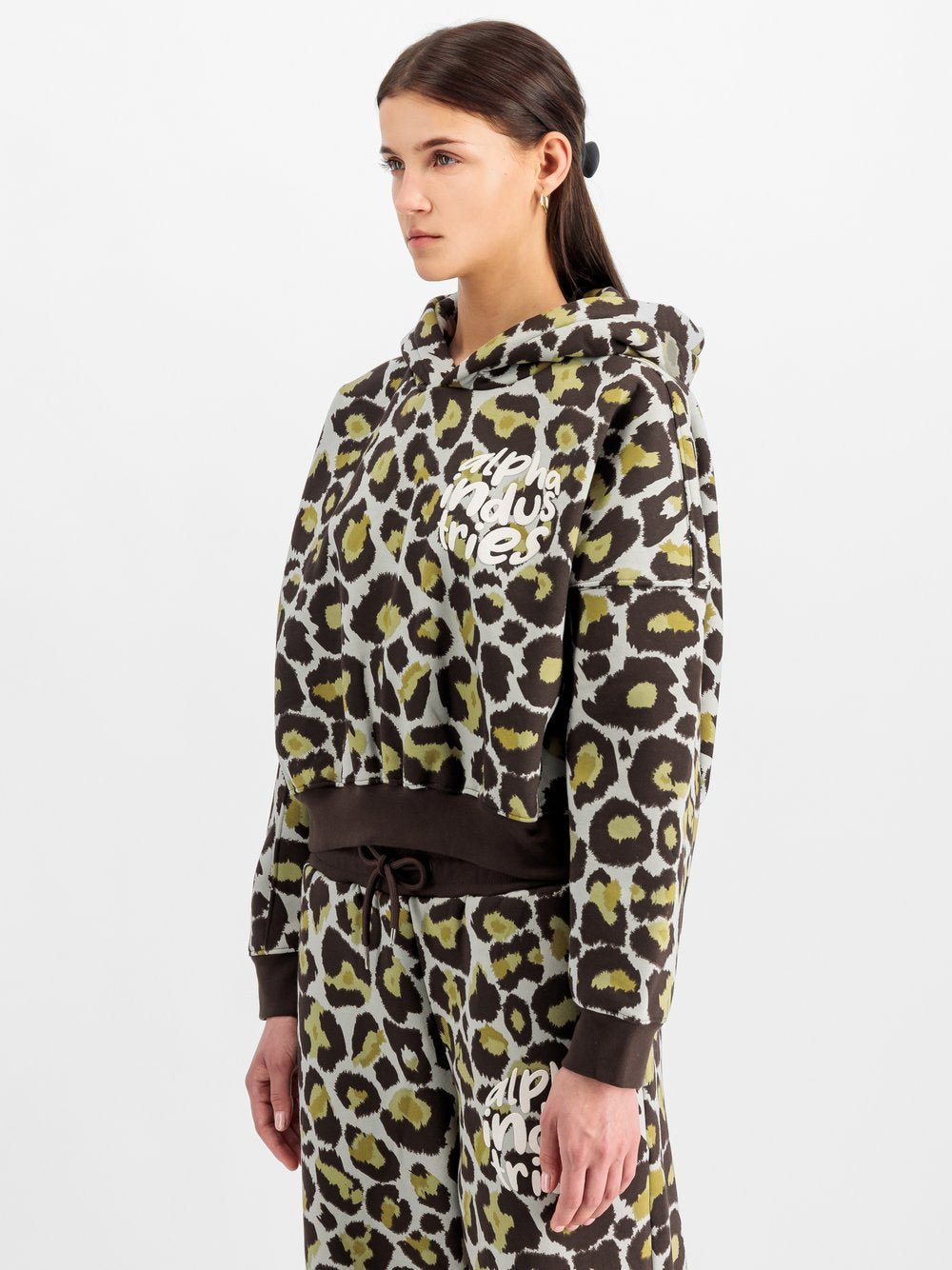 Alpha Industries Kapuzensweatshirt Damen Baumwolle gemustert