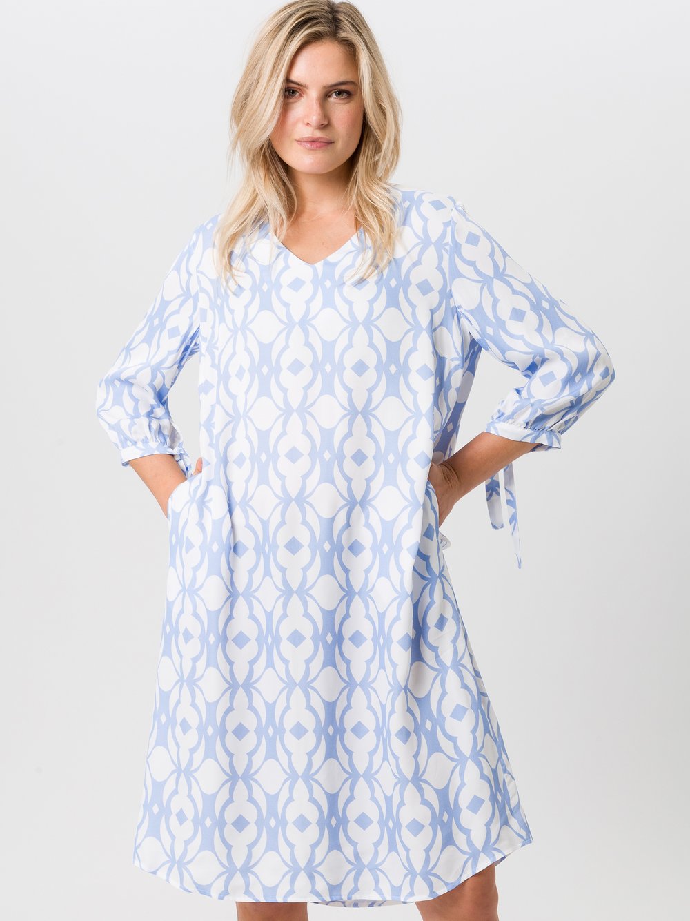 TUZZI Blusenkleid Damen Viskose gemustert