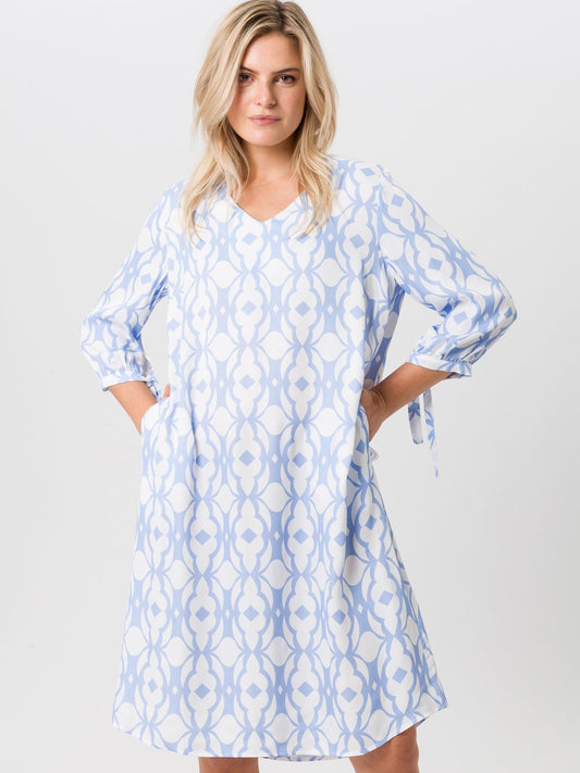 TUZZI Blusenkleid Damen Viskose gemustert