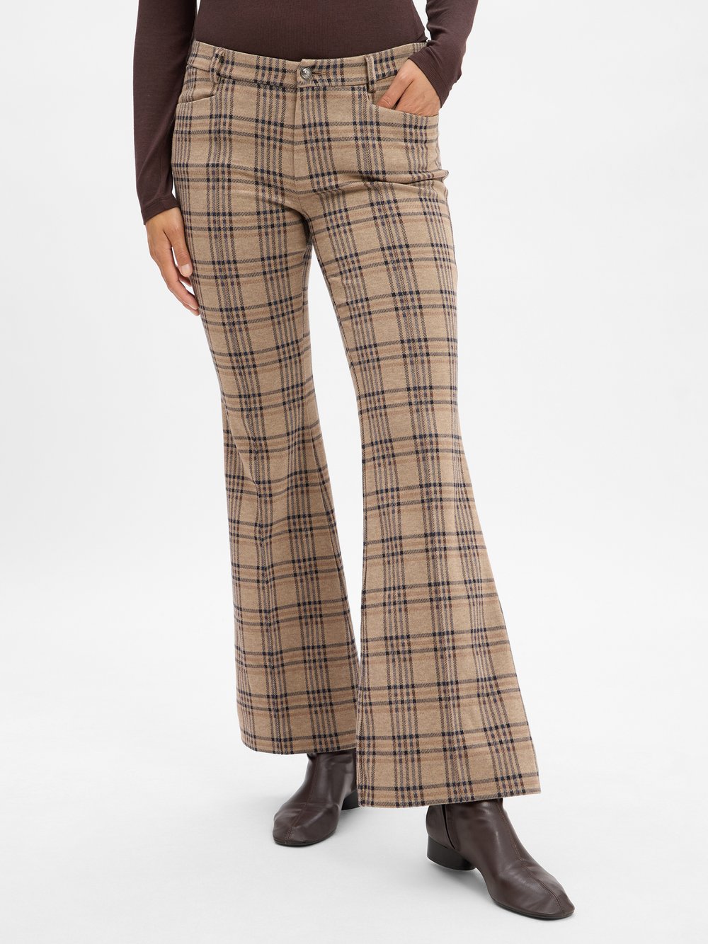 MAC Stoffhose Damen Viskose kariert