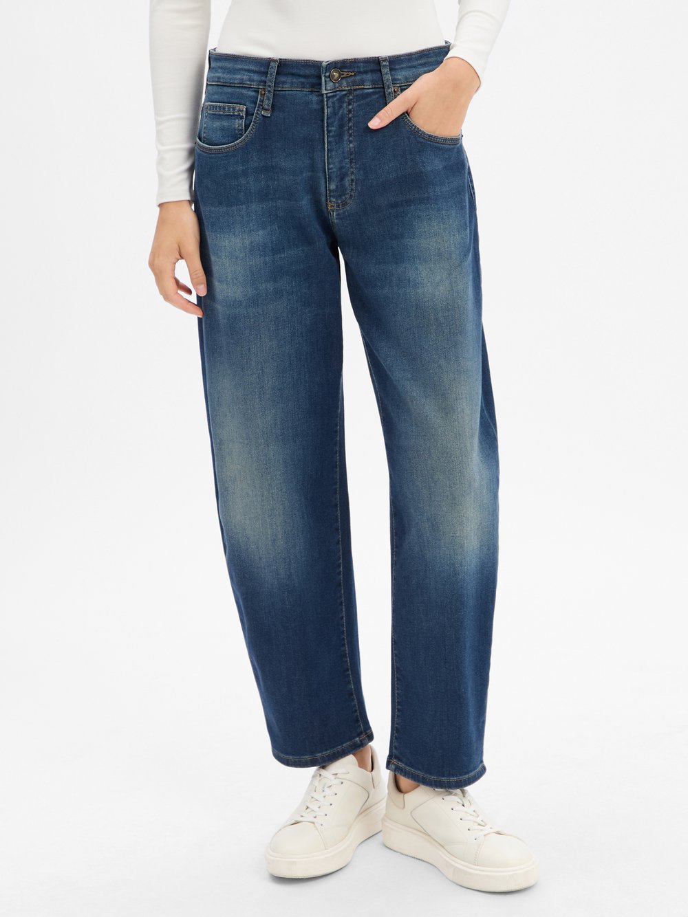 MAC Barrel Fit Jeans Damen Baumwolle