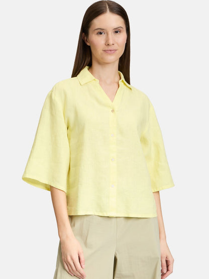 Cartoon Leinenbluse Damen