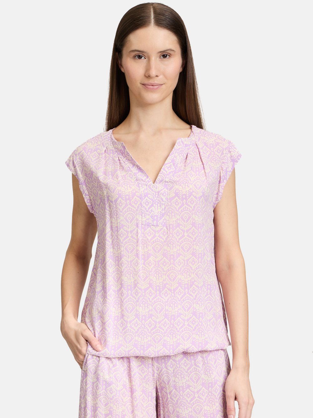 Cartoon Casual-Bluse Damen Viskose gemustert