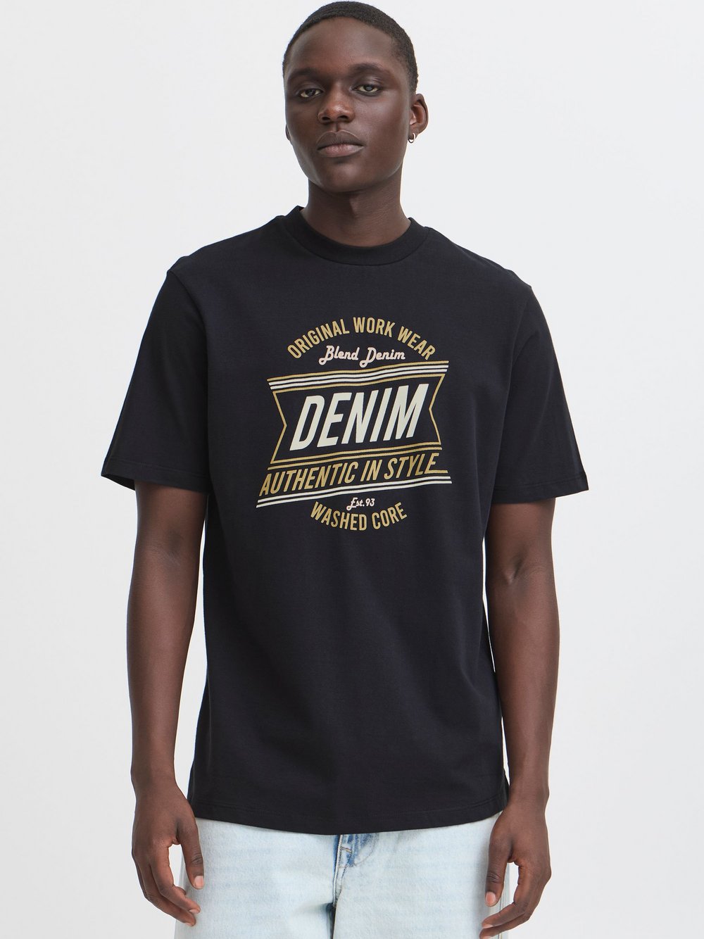 BLEND Rundhalsshirt Herren Baumwolle bedruckt