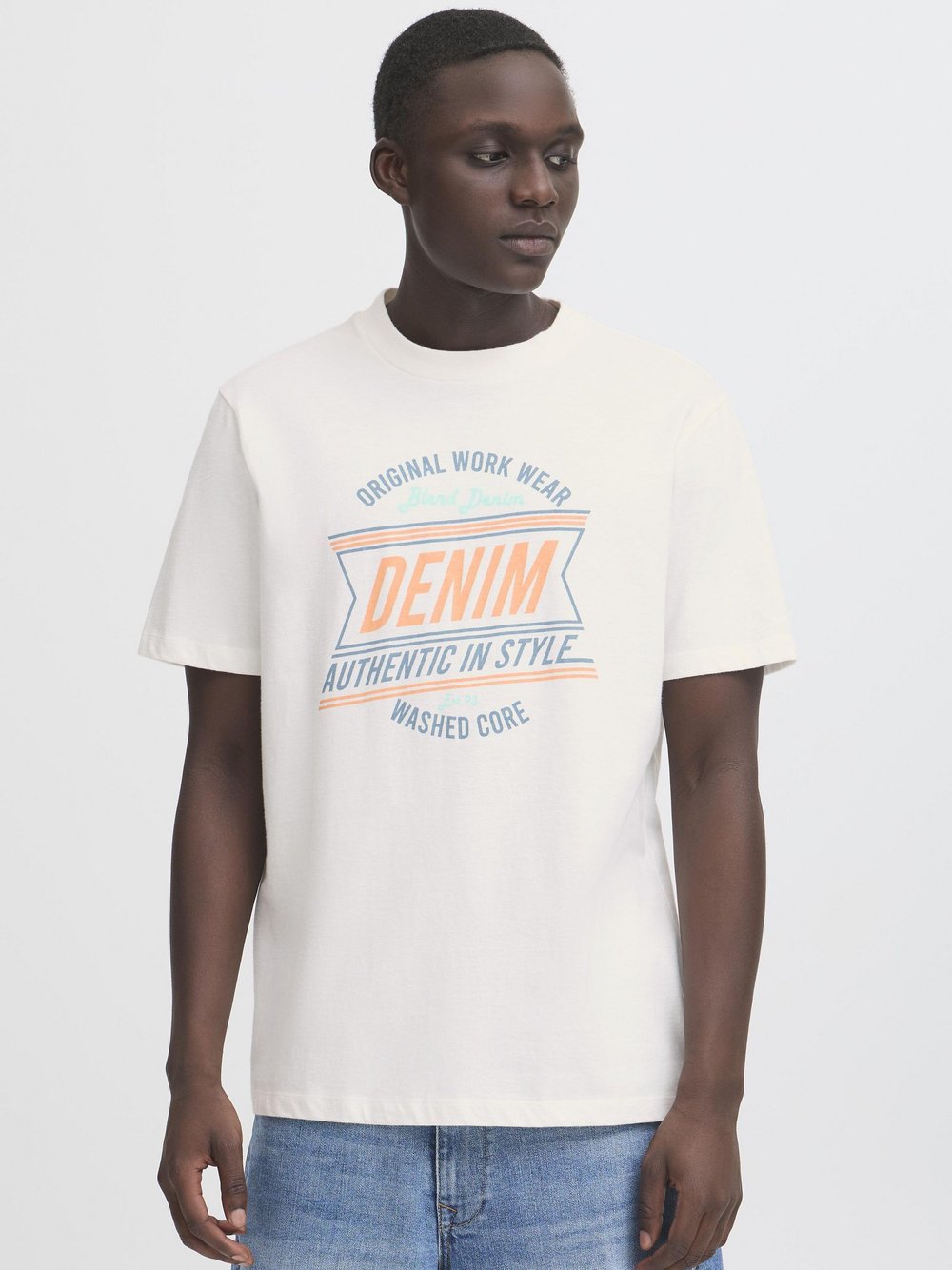 BLEND Rundhalsshirt Herren Baumwolle bedruckt