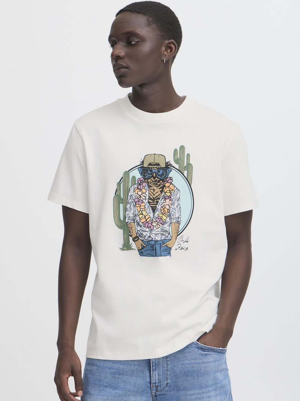 BLEND Rundhalsshirt Herren Baumwolle bedruckt