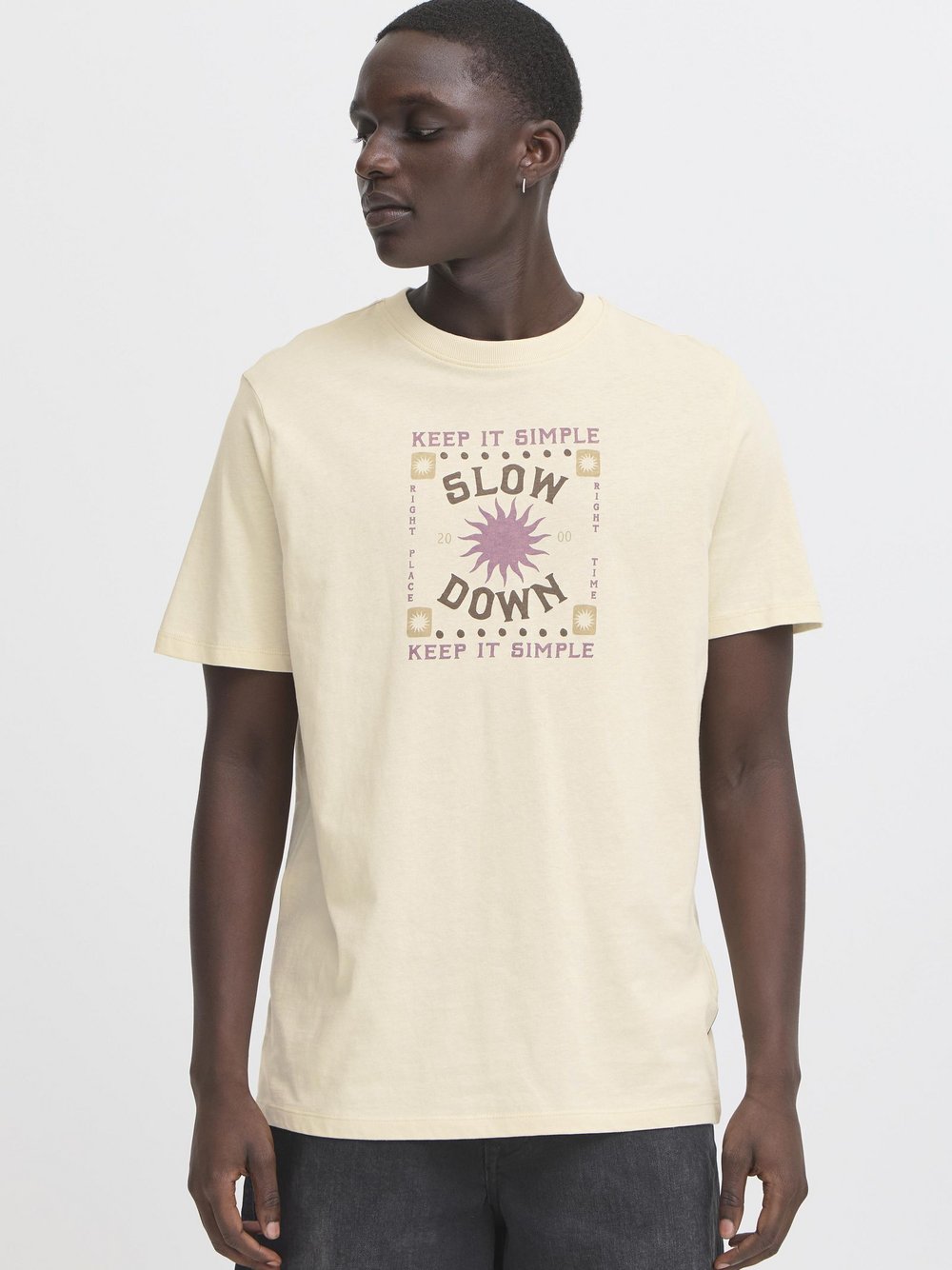 BLEND Rundhalsshirt Herren Baumwolle bedruckt