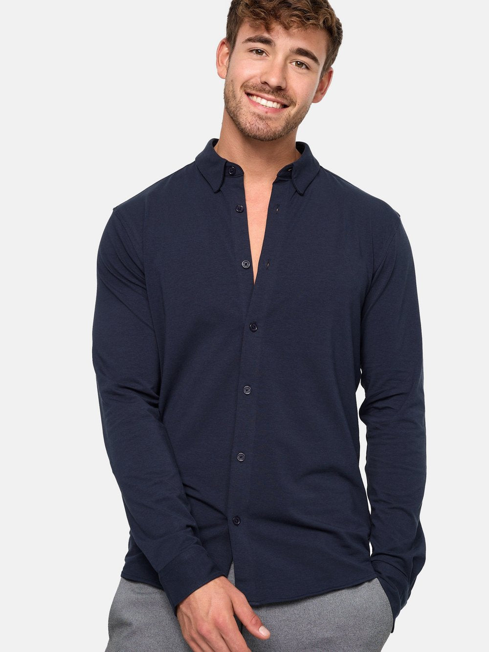 Jeff Hemd Langarm Herren Regular Fit Baumwolle