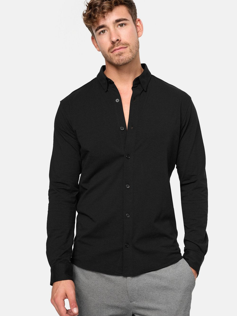 Jeff Hemd Langarm Herren Regular Fit Baumwolle