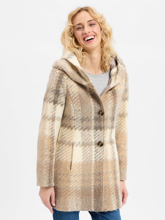 Amber & June Jacke mit Woll-Anteil Damen kariert