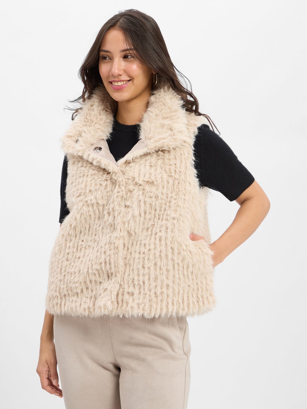 Amber & June Weste aus Kunstfell Damen