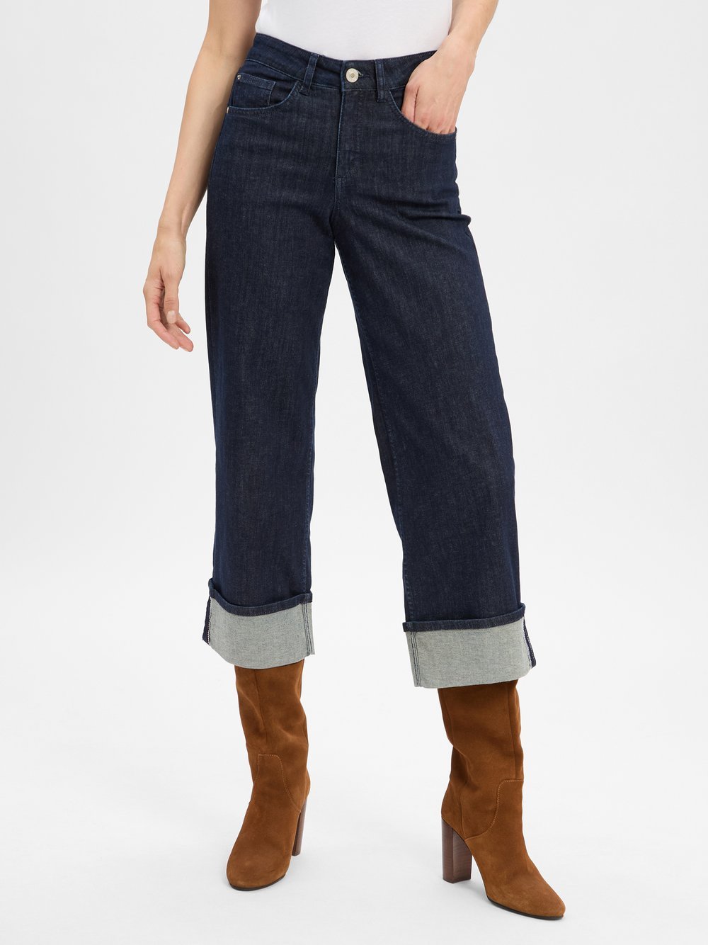 Opus Wide Fit Jeans Damen Baumwolle