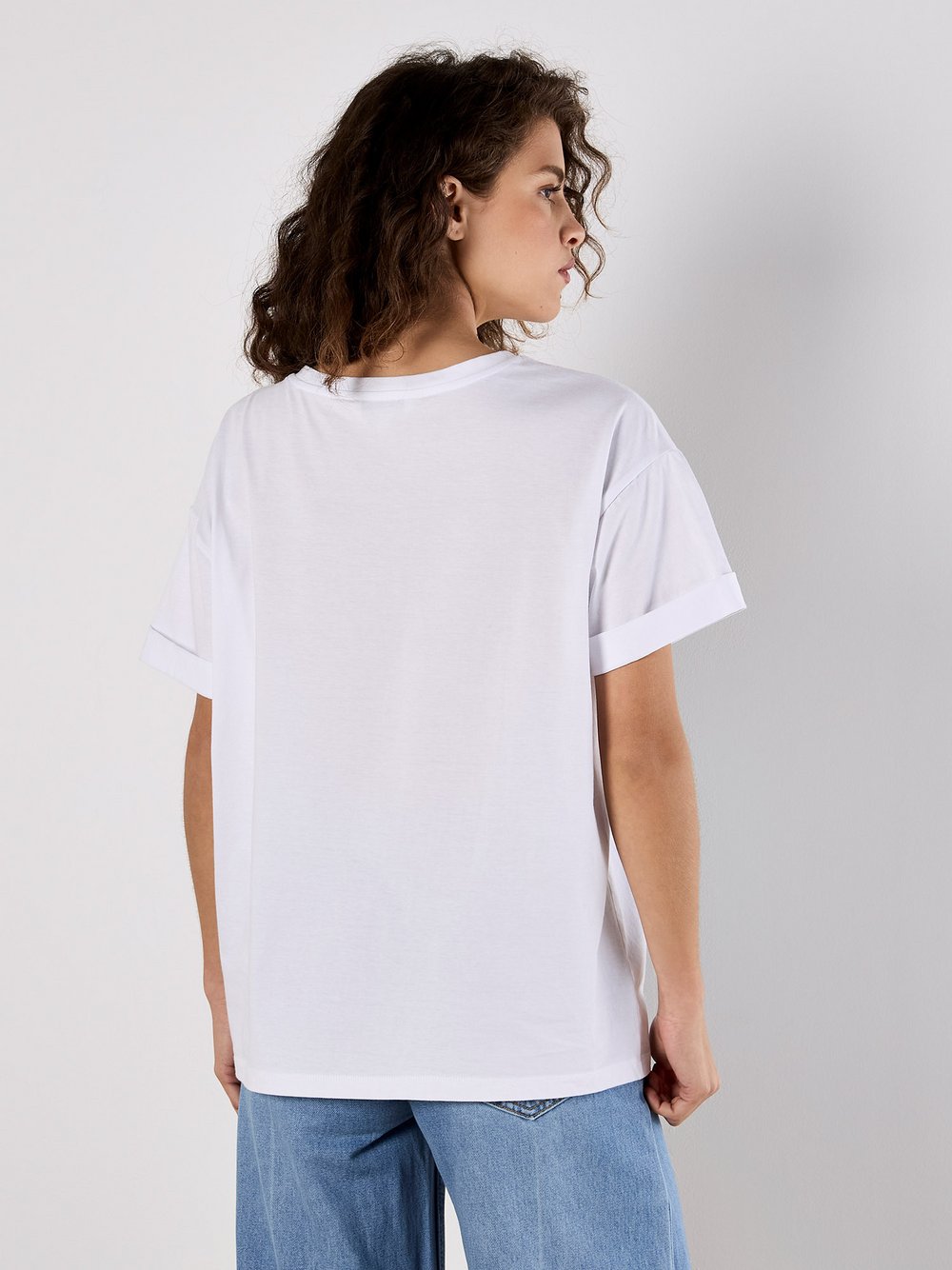 Apricot Top Damen Baumwolle bedruckt