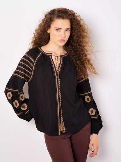 Apricot Bluse Damen Viskose