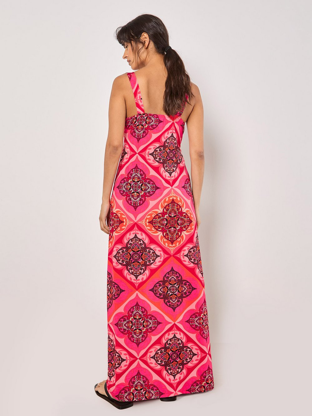 Apricot Maxikleid Damen bedruckt