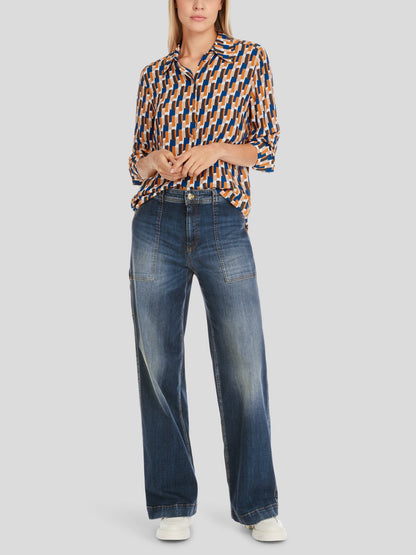 Marc Cain Bluse Damen Viskose gemustert