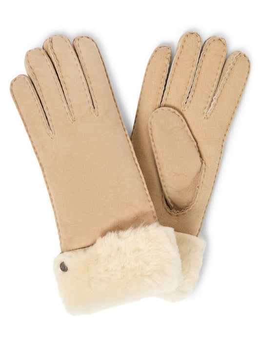 Pearlwood Shearling-Handschuhe Damen Leder