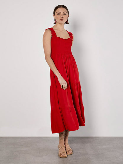 Apricot Midikleid Damen Viskose