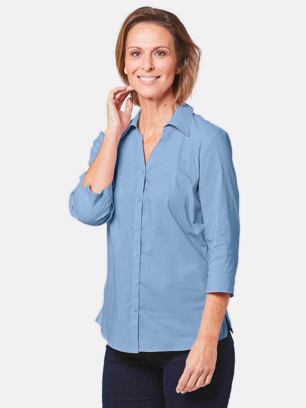 Goldner Bluse Damen Baumwolle