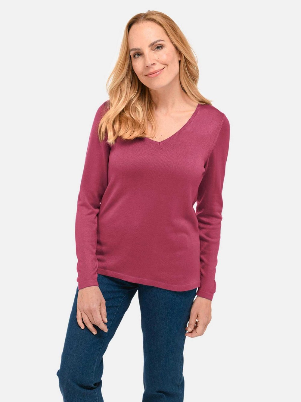 Goldner V-Pullover Damen