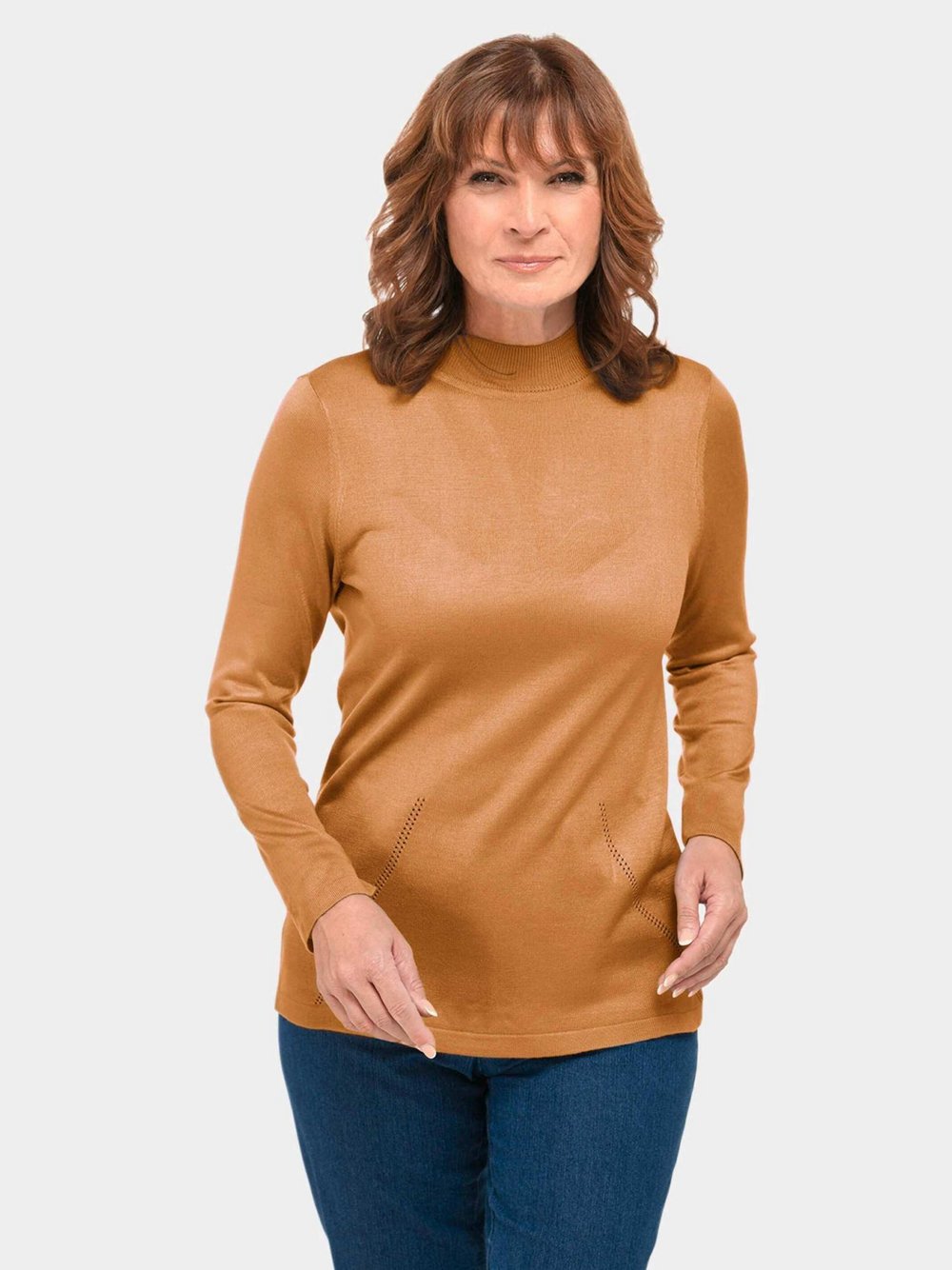 Goldner Stehbundpullover Damen