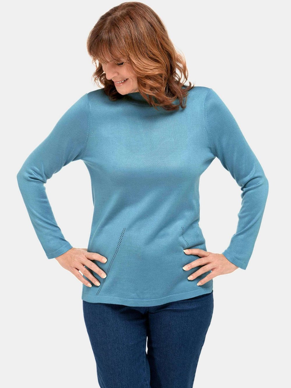 Goldner Stehbundpullover Damen