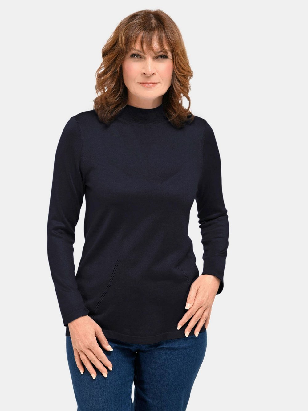 Goldner Stehbundpullover Damen