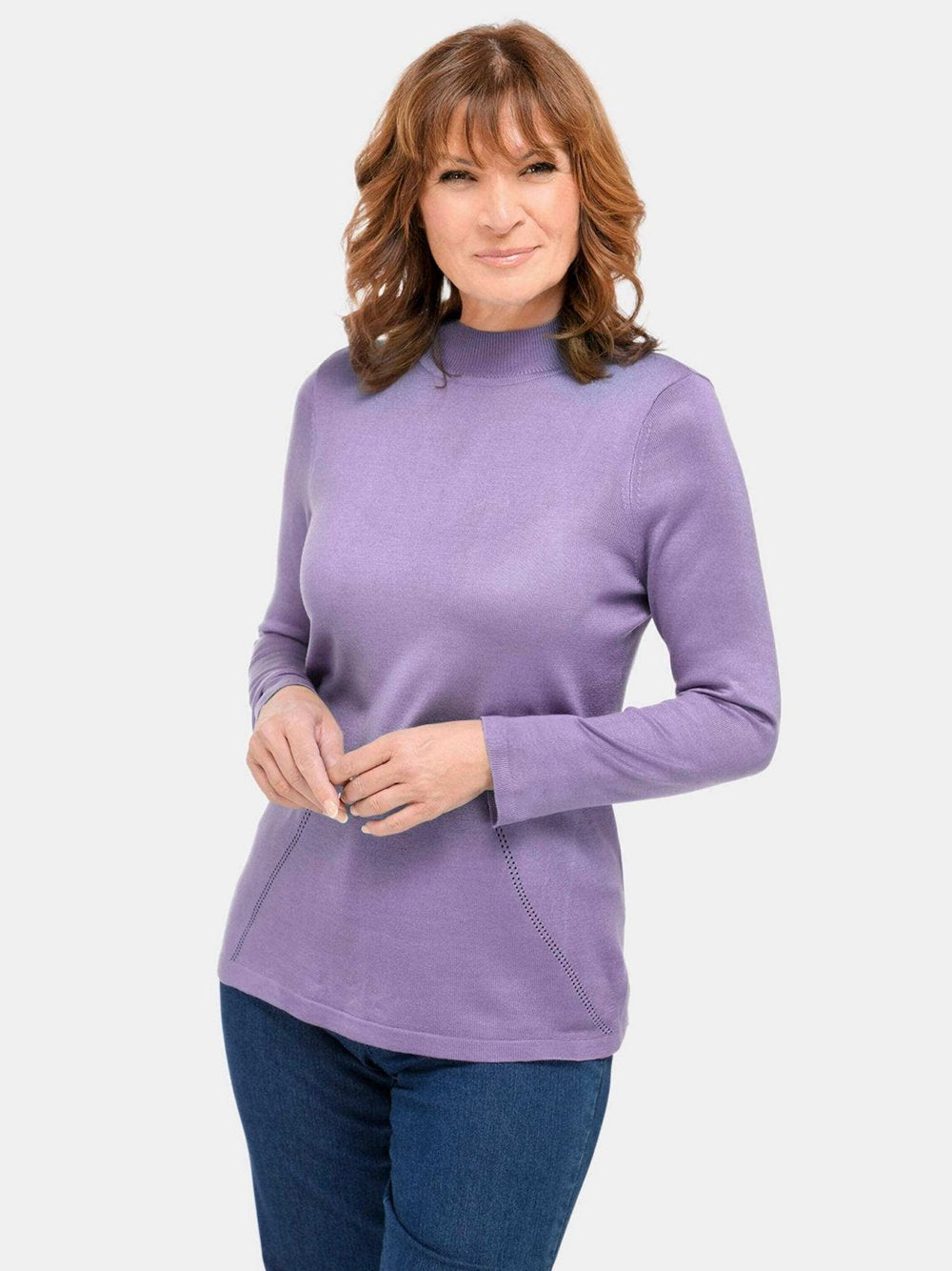 Goldner Stehbundpullover Damen