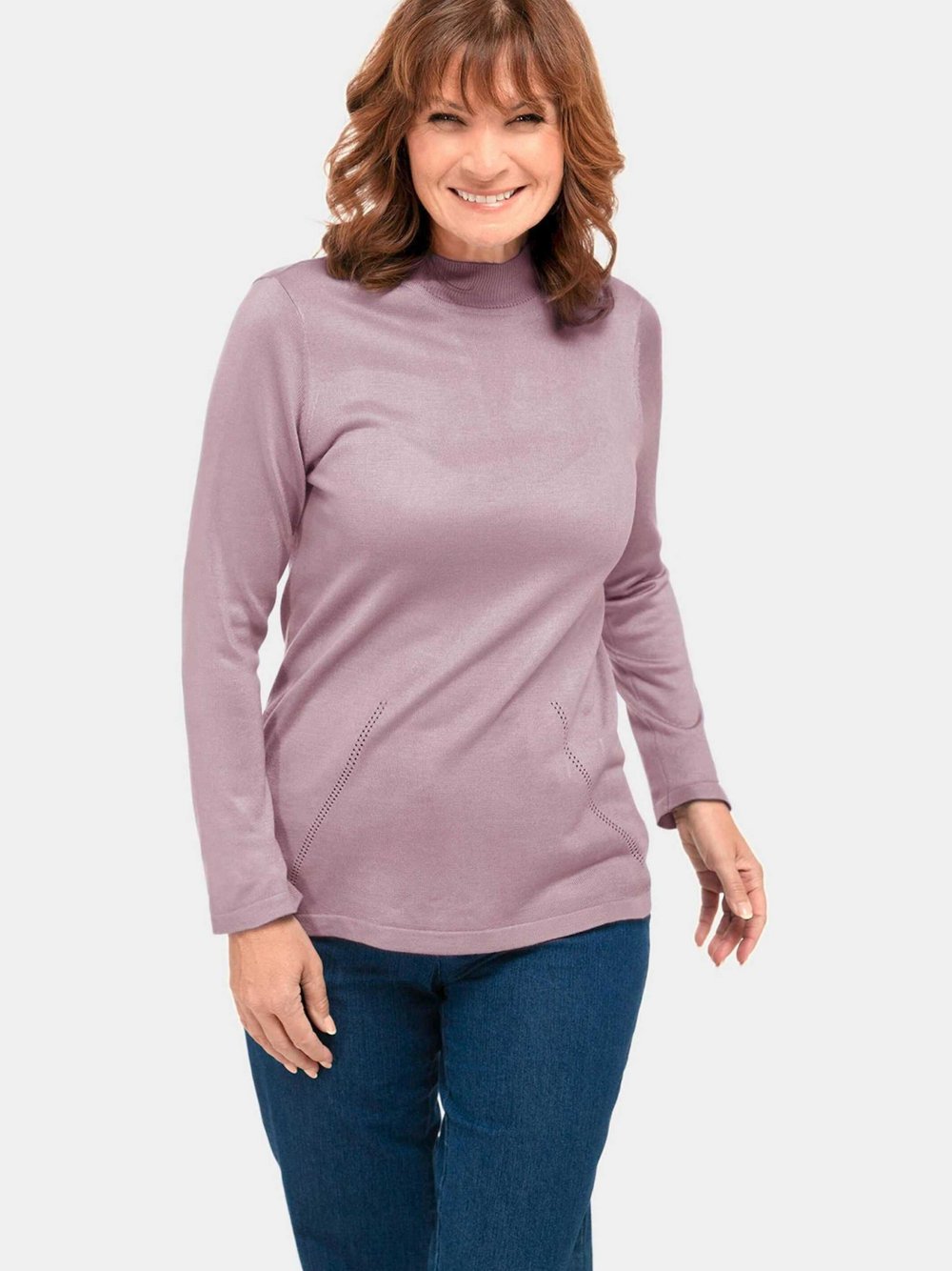 Goldner Stehbundpullover Damen