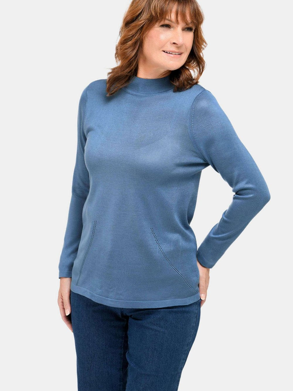 Goldner Stehbundpullover Damen