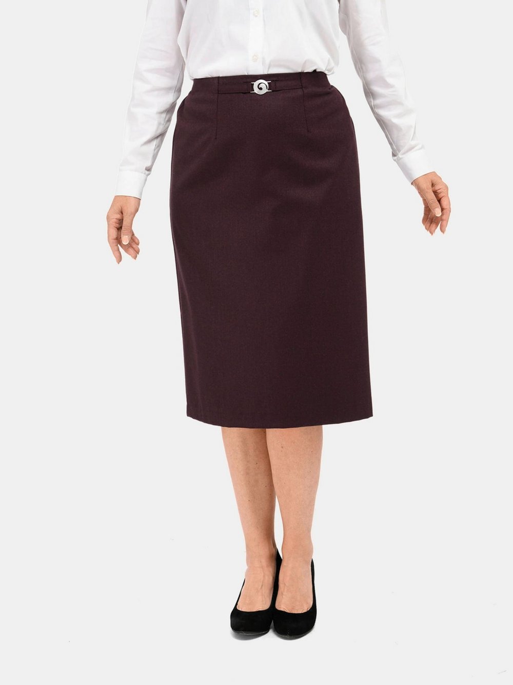 Goldner Schurwoll-Schlupfrock Damen Schurwolle