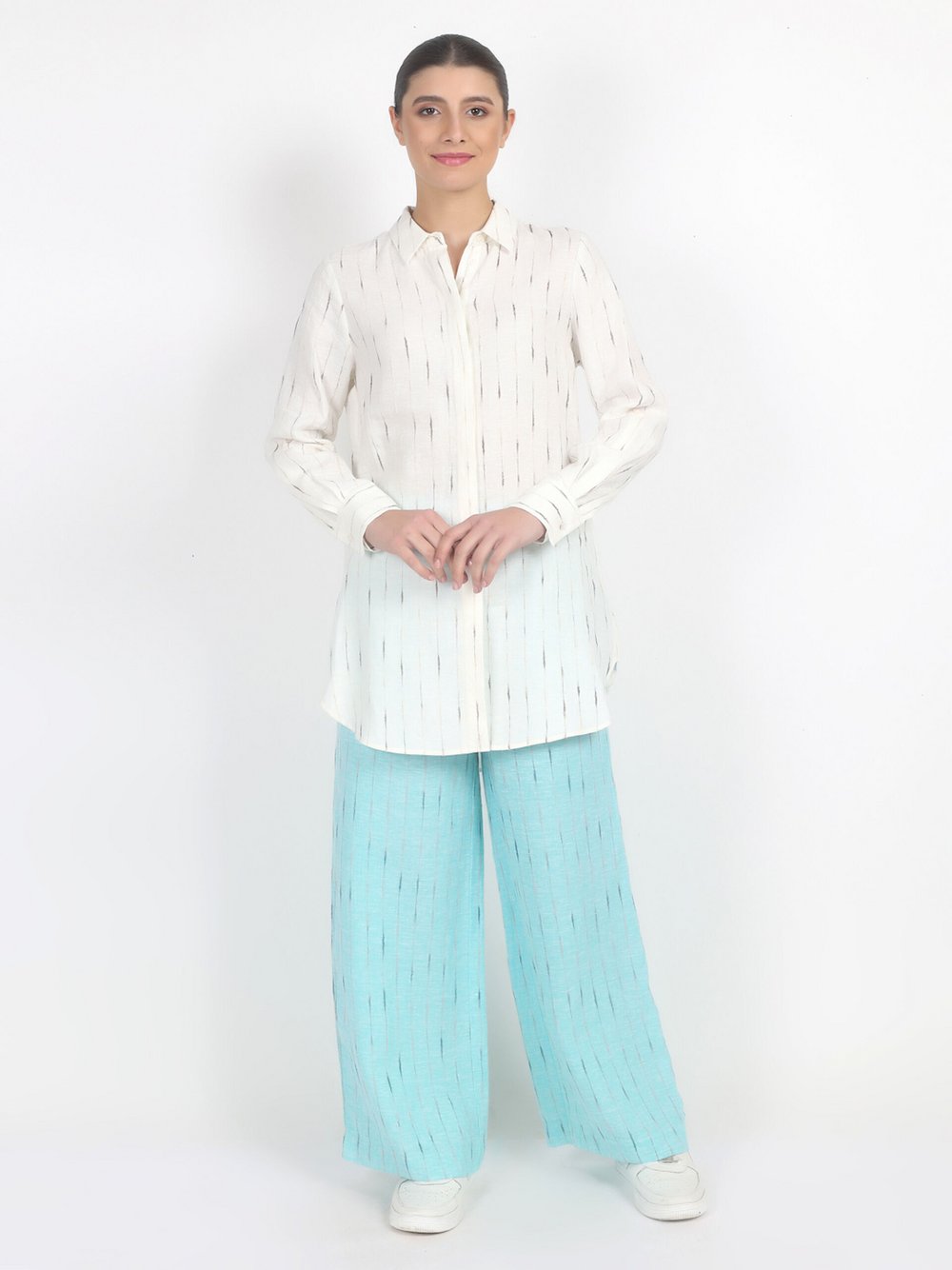 Vicci Germany Hemdbluse Damen Leinen bedruckt