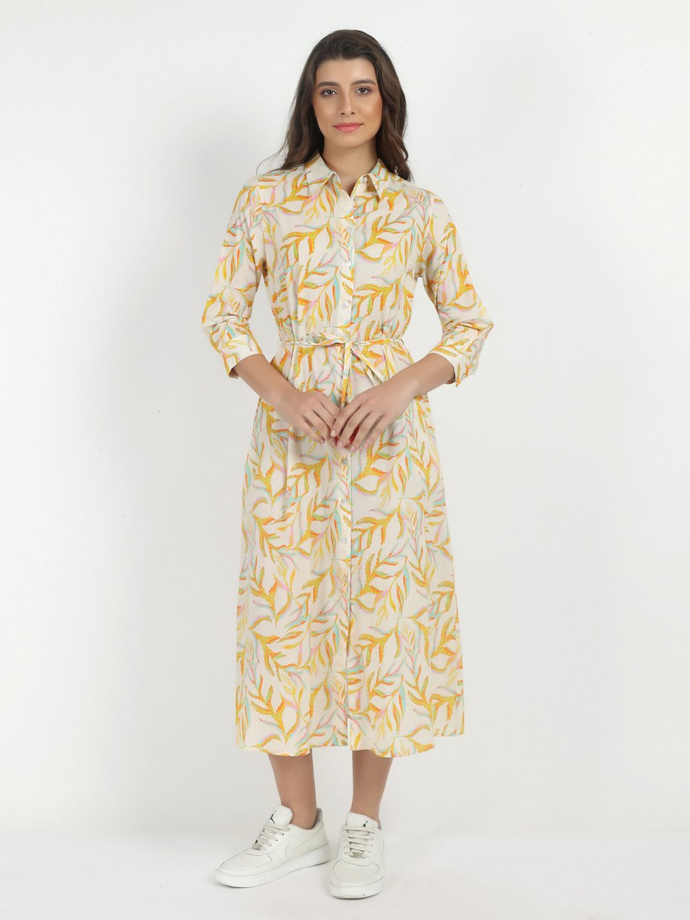 Vicci Germany Blusenkleid Damen Baumwolle gemustert