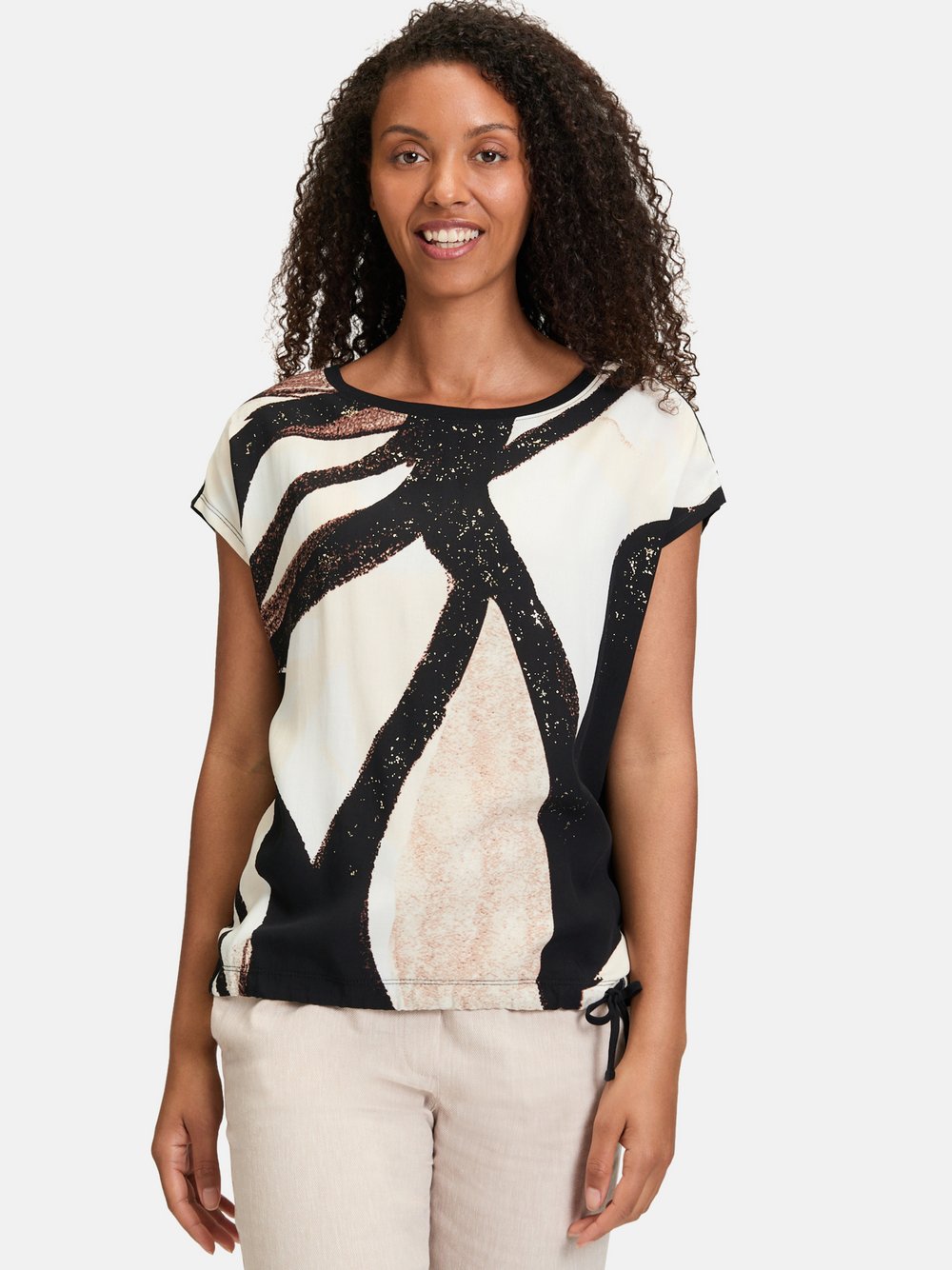 Betty & Co Casual-Shirt Damen Baumwolle gemustert